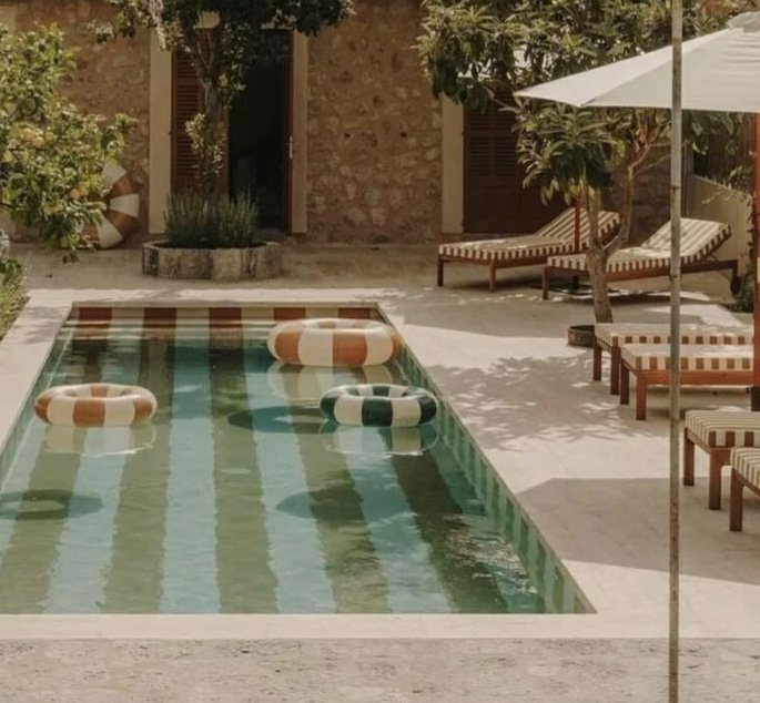 The hotel pool