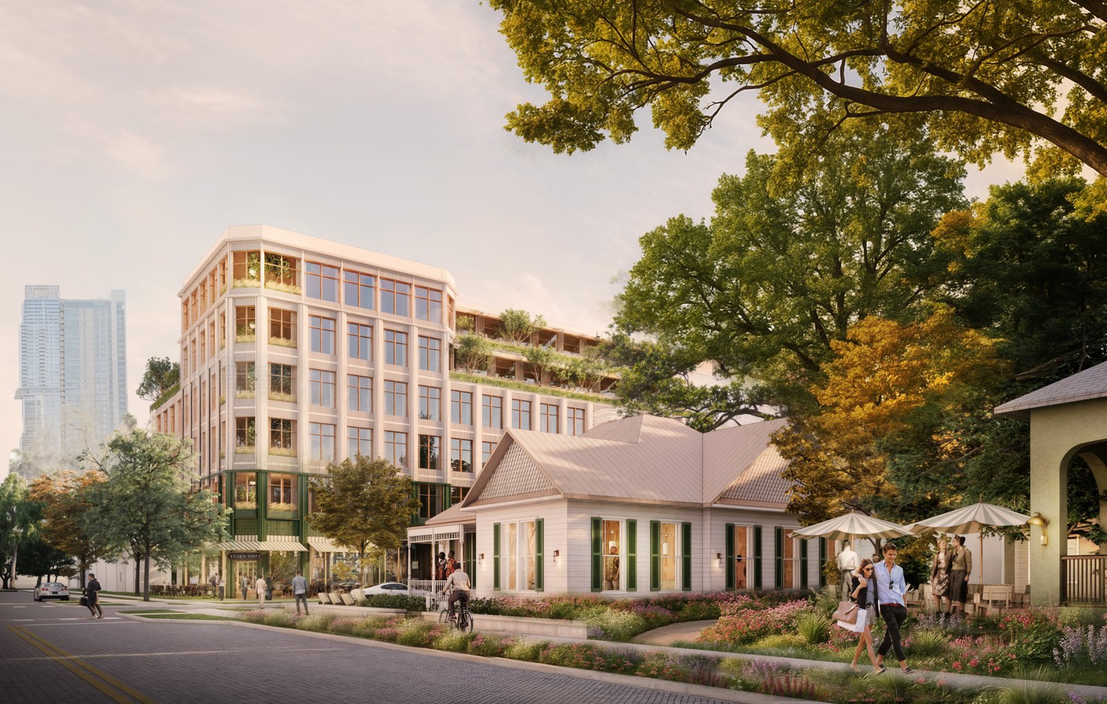 Street-level rendering of Duncan Park